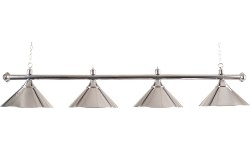 Chromowana lampa z 4 chromowanymi kloszami 180 cm