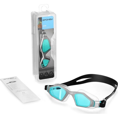 Okulary pływackie srebrne Spokey RAMB