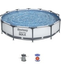 Sufity basenowe 12 ft 366x76 cm SteelPRO 3 w 1 BESTW