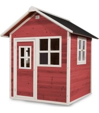 Drewniany domek do zabawy EXIT Loft 100 - czerwony