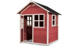 Drewniany domek do zabawy EXIT Loft 100 - czerwony