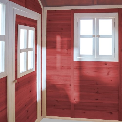 Drewniany domek do zabawy EXIT Loft 100 - czerwony