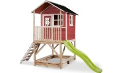 Drewniany domek do zabawy EXIT Loft 500 - czerwony