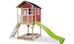 Drewniany domek do zabawy EXIT Loft 700 - czerwony