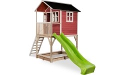 Drewniany domek do zabawy EXIT Loft 700 - czerwony