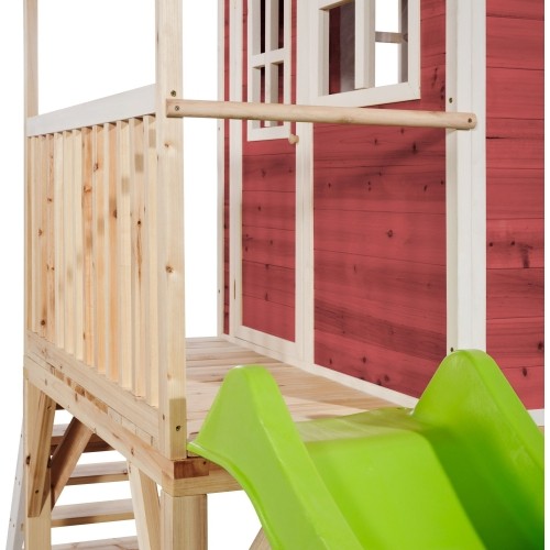 Drewniany domek do zabawy EXIT Loft 700 - czerwony