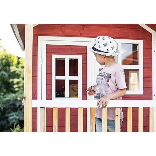 Drewniany domek do zabawy EXIT Loft 700 - czerwony