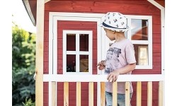 Drewniany domek do zabawy EXIT Loft 700 - czerwony