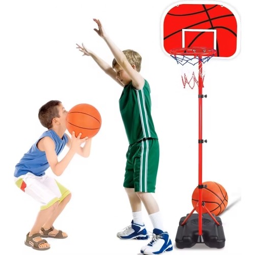 Kosz do koszykówki dla dzieci regulowana wysokość piłka pompka