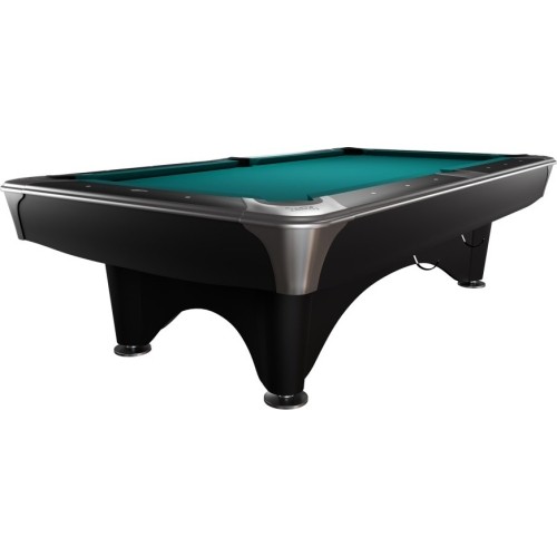 Stół bilardowy Dynamic IV Pool, 9 ft, czarny matowy, Simonis 760 niebiesko-zielony