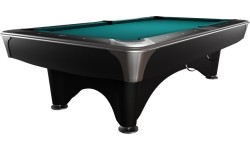 Stół bilardowy Dynamic IV Pool, 9 ft, czarny matowy, Simonis 760 niebiesko-zielony