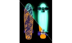 Świecąca w ciemności deskorolka Mini Skateboard Street Surfing Beach Board Glow Mystic Forest 22.5"