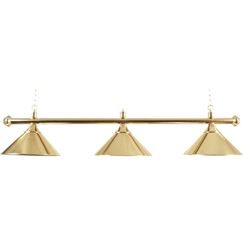 Bilardowa lampa mosiężna z 3 kloszami Buffalo, złota, 150 cm