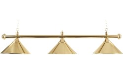 Bilardowa lampa mosiężna z 3 kloszami Buffalo, złota, 150 cm