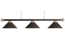 Lampa bilardowa z 3 kloszami Buffalo, czarny mat, 150 cm