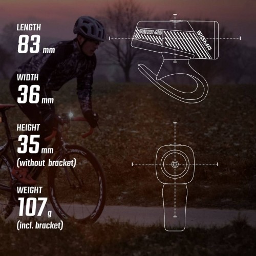 Latarka czołowa Sigma Buster 400 USB