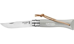 Nóż Opinel Colorama 06 inox grab szary z rzemieniem