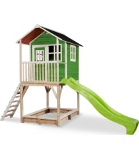 Drewniany domek do zabawy EXIT Loft 700 - zielony