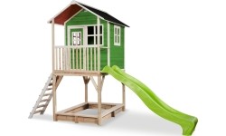 Drewniany domek do zabawy EXIT Loft 700 - zielony
