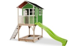 Drewniany domek do zabawy EXIT Loft 700 - zielony