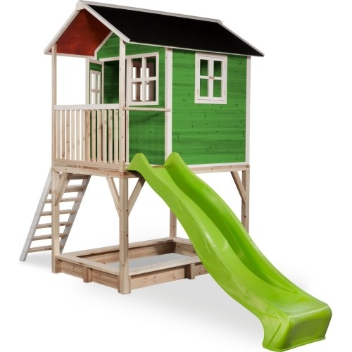 Drewniany domek do zabawy EXIT Loft 700 - zielony