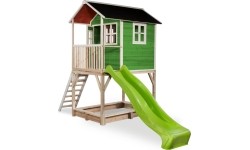 Drewniany domek do zabawy EXIT Loft 700 - zielony