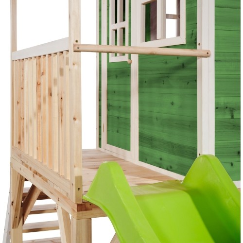 Drewniany domek do zabawy EXIT Loft 700 - zielony