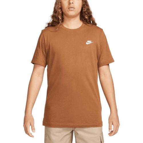 Koszulka męska Nike NSW Club Tee brązowa AR4997 281