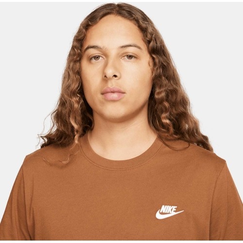 Koszulka męska Nike NSW Club Tee brązowa AR4997 281