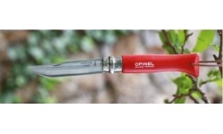 Nóż Opinel Colorama 08 Inox z paskiem, czerwony