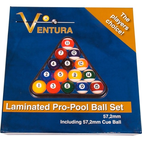 Zestaw bil bilardowych Ventura Laminated Pro-Pool 57,2 mm