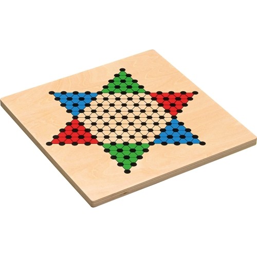 Drewniana gra planszowa Warcaby chińskie Philos - 26x26x1,2 cm