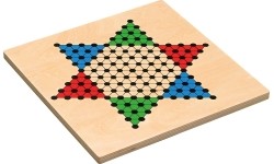 Drewniana gra planszowa Warcaby chińskie Philos - 26x26x1,2 cm