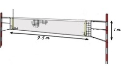 Siatka do siatkówki Pokorny Site League Sport - 9,5 x 1 m