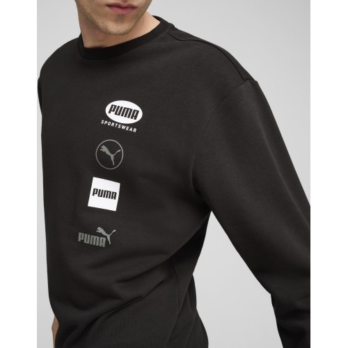 Bluza męska Puma Power Graphic Crew, czarna 682751 01