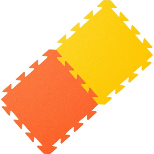 Piankowa wykładzina Puzzle podłogowe treningowe YATE - żółto-pomarańczowa, 29x29x1,2 cm