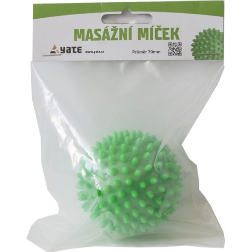 Piłka do masażu Yate Spiky, 7 cm, zielona