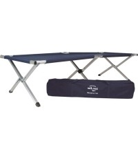 DARK BLUE US STYLE ALU.FOLDING COT W.BAG