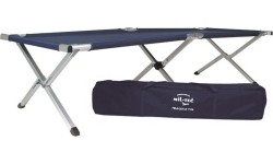 DARK BLUE US STYLE ALU.FOLDING COT W.BAG