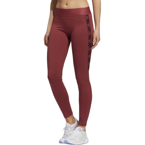 Legginsy damskie Adidas Ask Bos T bordowe GC8178