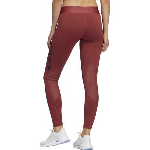 Legginsy damskie Adidas Ask Bos T bordowe GC8178