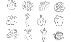 Vegetables. Stamps
