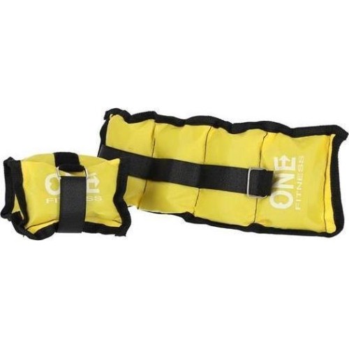 Ciężarki na nadgarstki One Fitness, WW01, Żółte - 2 x 0,7 kg