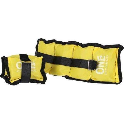 Ciężarki na nadgarstki One Fitness, WW01, Żółte - 2 x 0,7 kg