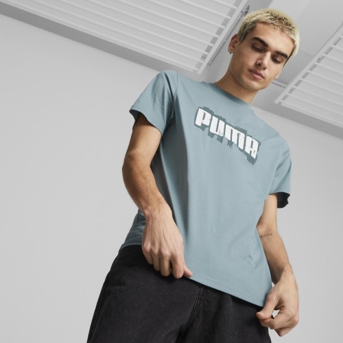 Puma Graphics Wording Tee koszulka męska zielona 674475 84