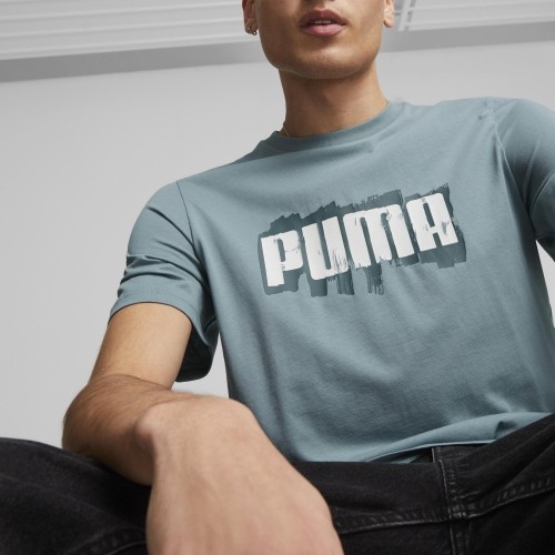 Puma Graphics Wording Tee koszulka męska zielona 674475 84