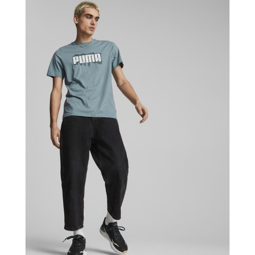 Puma Marškinėliai Vyrams Graphics Wording Tee Green 674475 84