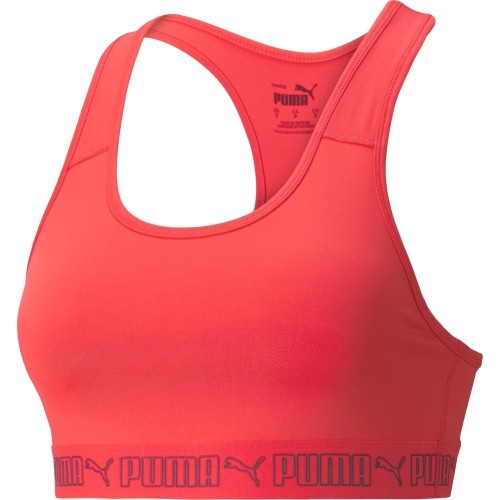 Damski biustonosz sportowy Puma Mid Impact Elastic Red 520302 34