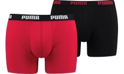 Bokserki męskie Puma Basic Boxer, czarno-czerwone