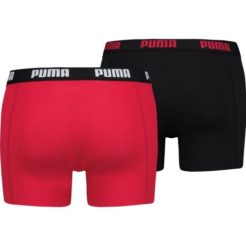 Bokserki męskie Puma Basic Boxer, czarno-czerwone